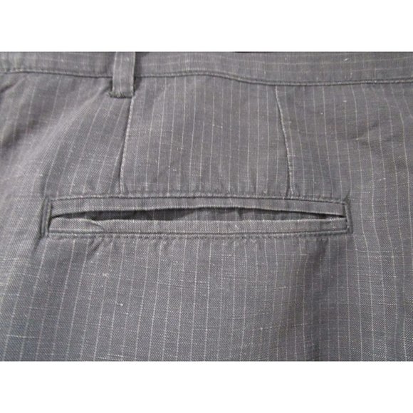 WRK Materials Co Mens Upscale Gray Stripe Linen Blend Shorts 40 EUC - Picture 13 of 15